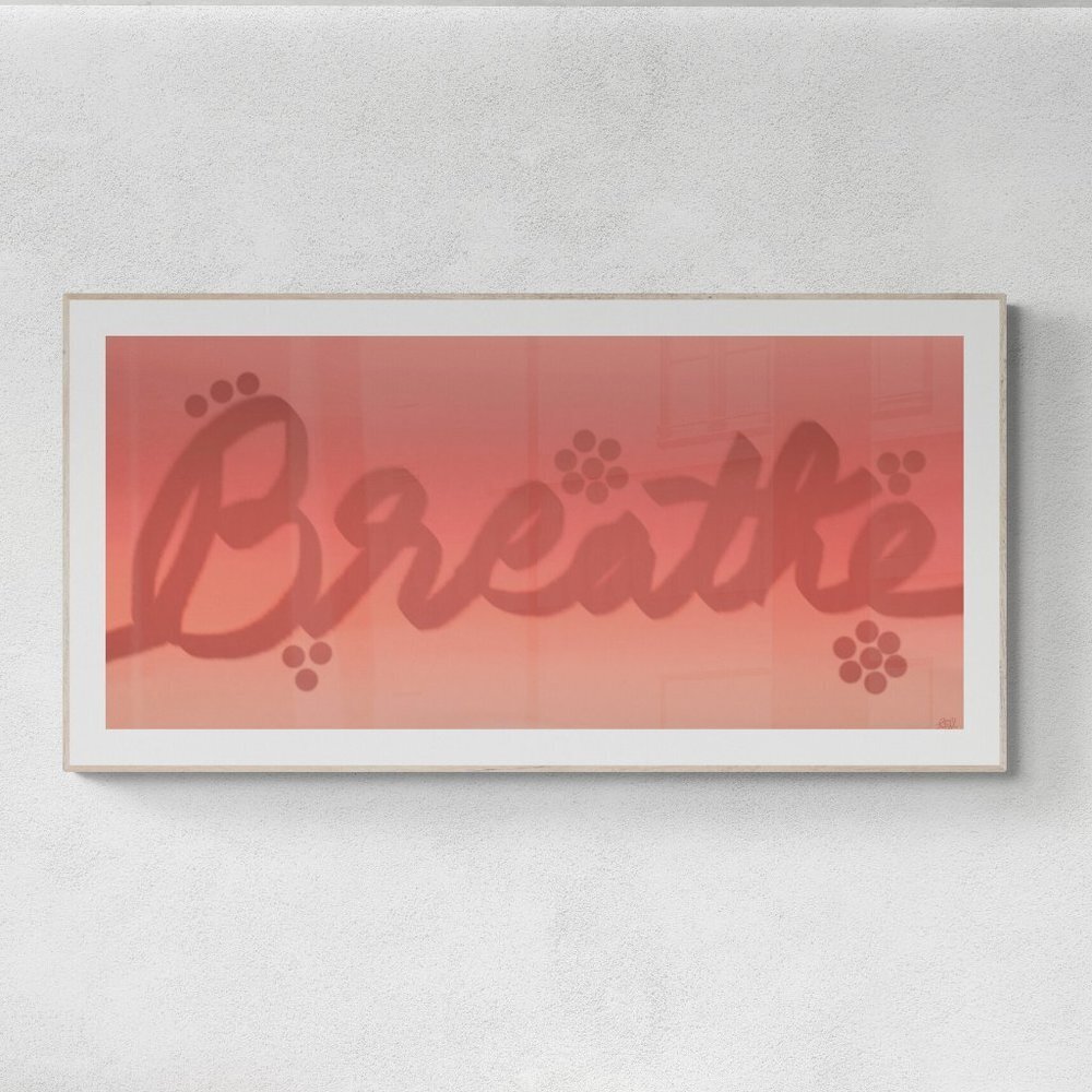 Breathe | word art | Modern Wall Art Decor | Minimalist Digital Print